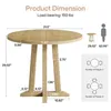 Product dimensions and seating capacity diagram for a round dining table. Produktbild-Vorschau