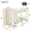 A diagram showing the dimensions of a bunk bed with an attached wardrobe. Anteprima dell’immagine prodotto