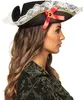 Cappello da pirata con pizzo per donna nero-bianco-rosso - Anteprima dell’immagine prodotto 6