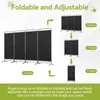 Diagram showing how the room divider can be folded into different configurations (4, 3, 2, or 1 panel). Anteprima dell’immagine prodotto