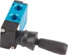 A pneumatic valve with a manual lever is shown against a white background. Náhľad obrázku produktu