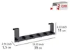 Appendiabiti da porta WENKO Celano in metallo nero 39 x 11 Anteprima dell’immagine prodotto 3