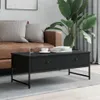 Table basse noir 101x49x39,5 cm bois d'ingénierie Voir les images du produit 3