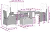 vidaXL 4-tlg. Garten-Essgruppe mit Kissen Schwarz Poly Produktbild-Vorschau 8