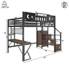 Flieks stapelbed 140x200 cm met USB-poort, hoogslaper met Productafbeelding-voorbeeld 4