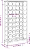vidaXL Weinregal für 45 Flaschen Schwarz 54x18x100 cm Produktbild-Vorschau 7