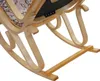 Close-up view of the base and rocking mechanism of a wooden rocking chair. Podgląd zdjęcia produktu