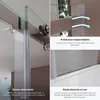 doporro Porte de Douche Transparent pour Niche 110cm Paroi Voir les images du produit 5