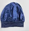 INF Bonnet de nuit en satin avec strass Bleu marine Voir les images du produit 4