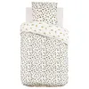 A top-down view of a leopard-print duvet cover and pillowcase set. Podgląd zdjęcia produktu