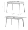 CALICOSY - Table à manger extensible de 120 à 160 cm en Voir les images du produit 9