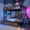 STILVORA Hochbett 90x200 mit Schreibtisch,Kinderbett mit Produktbild-Vorschau 1