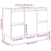 vidaXL Armoire sous lavabo gris béton 80x33x60 cm Bois Voir les images du produit 8