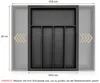 budu Besteckkasten #38 (Tiefe 38cm) aus Bambus - Schwarz - Produktbild-Vorschau 5