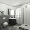 A modern bathroom with a sink, toilet, and shower. Náhled obrázku produktu