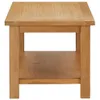 A wooden coffee table with a shelf underneath, shown from the front. Náhled obrázku produktu