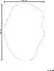 A diagram of an irregularly shaped mirror with dimensions indicated. Náhled obrázku produktu