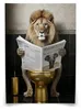Muralo Poster für WC Badezimmer LÖWE in Toilette Zeitung Produktbild-Vorschau 1