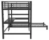 Hochbett 90 x 200 cm , Schwarz , MDF und Metall , Produktbild-Vorschau 17