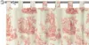 Dekoria Kurzgardine mit Schlaufen, creme- rot, 130 x 40 cm Produktbild-Vorschau 1