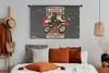 MuchoWow® Wandteppich Wandbehang Motorrad - Helm - Retro - Produktbild-Vorschau 4