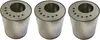 Three identical metal containers are arranged in a row against a white background. Produktbild-Vorschau