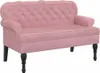 vidaXL Lavica s operadlom Ružová 119,5x64,5x75 cm Velvet Náhľad obrázku produktu 1