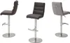 Barhocker Giulia B Barstuhl Leder Anthrazit Produktbild-Vorschau 2