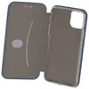 An open book-style phone case with a clear plastic inner shell. Produktbild-Vorschau