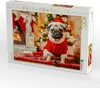 CALVENDO Puzzle Mops als Weihnachtsmann | 2000 Teile Produktbild-Vorschau 2