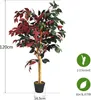 COSTWAY Kunstpflanze 120cm, Kunstbaum Indoor & Outdoor, Produktbild-Vorschau 4