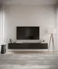 Selsey Bemmi – wisząca półka pod telewizor, czarna, 200 cm Podgląd zdjęcia produktu 2