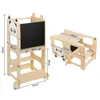 Lernturm Lernstuhl mit Kreidetafel 2 in 1 Küche Learning Produktbild-Vorschau 3