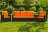Gartenkissen Set orange – 100x60 + 2x50x56 cm – Für Produktbild-Vorschau 5