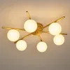 MasterLED LED luster zlatý 6 svetiel, objímka G9, sklenené Náhľad obrázku produktu 2