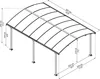 PALRAM-Carport Arcadia 5000-anthracite-7306 Voir les images du produit 2