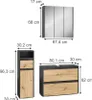 Badmöbel-Set Vicco Majest Artisan-Eiche 3-teilig, Model Produktbild-Vorschau 2