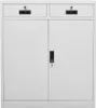vidaXL Büroschrank Hellgrau 90x40x102 cm Stahl Produktbild-Vorschau 1