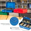 Geldkassette mit Euro-Münzzählbrett von HMF mit 30 cm Breite in Blau Produktbild-Vorschau