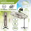 tillvex® Alu Sonnenschirm Rechteckig Ø 330 cm mit LED Solar Productafbeelding-voorbeeld 2