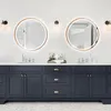 A modern bathroom vanity with two illuminated mirrors. Produktbild-Vorschau