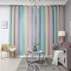 A living room scene with pastel rainbow curtains featuring star accents. Náhled obrázku produktu