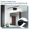 ZMH LED Spiegelleuchte  30CM 6W Spiegellampe  Schwarz IP44  Produktbild-Vorschau 5