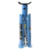 A blue metal jack stand is shown against a white background. Produktbild-Vorschau