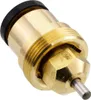 A close-up product shot of a brass valve component with a black cap. Produktbild-Vorschau