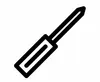 A black and white line drawing of a screwdriver. Produktbild-Vorschau