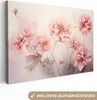 MuchoWow® - Leinwandbilder - Blumen - Rosa - Kunst - Produktbild-Vorschau 1