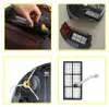 Collage of images showing parts of a robot vacuum cleaner and its accessories. Produktbild-Vorschau