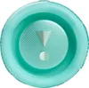 A close-up, top-down view of a teal JBL Flip 6 portable waterproof speaker. Produktbild-Vorschau