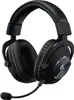 A black Logitech G PRO X gaming headset with a microphone is shown against a white background. Náhled obrázku produktu